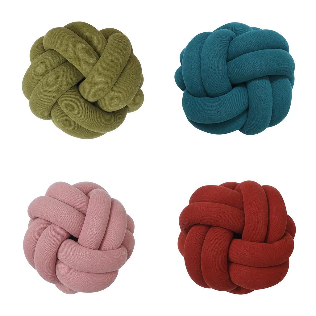Modern Minimalist Wool Knit Round Throw Pillow For Living Room Decor