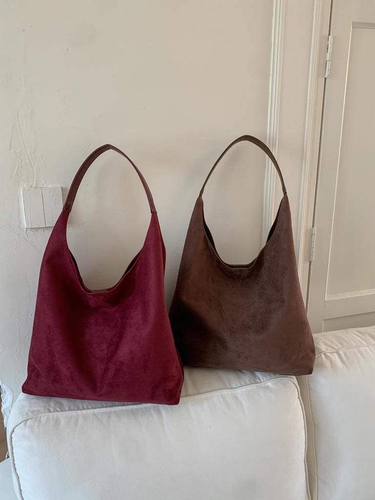 Harajuku Women's Canvas Tote Bag - Large Capacity, Solid Color, Crossbody & Mother-Child Style