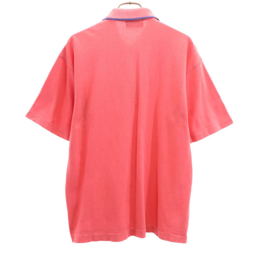 Santa Fe 90s Made In Japan Old Short Sleeve Polo Shirt 4 Red Series Men's Used
