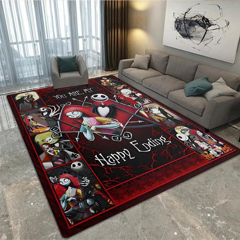 Halloween The Nightmare Before Christmas Teppich Wohnzimmer Schlafzimmer Teppich Rutschfester Teppich Zuhause Schlafzimmer Dekoration Geburtstagsgeschenk