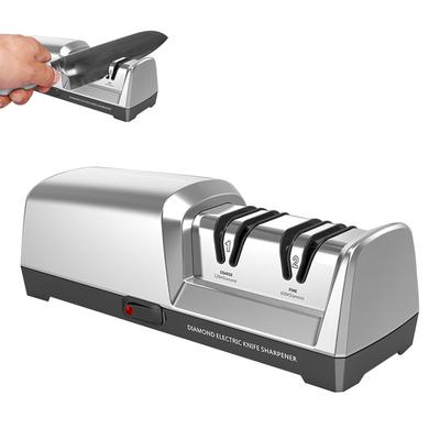 Electric Sharpener for Knife 2-Stage Electric Knife Sharpener 20-Degree Straight for Kitchen Knife Sharpening and Polishing