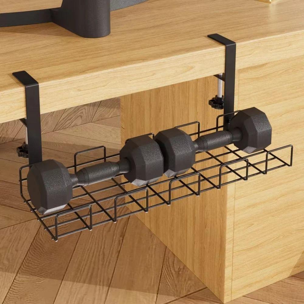No Punching Metal Cable Management Tray Space Saving Desk Wire Organizer  Home