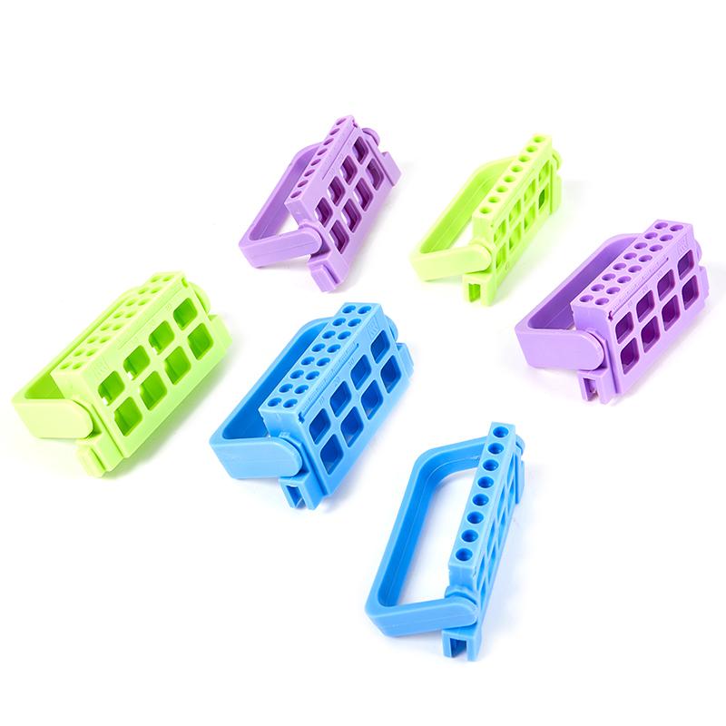 Dental Endo Files Holder 8/16 Holes 3 Colos Endo Stand Endo Tray For Endodontic Files Organizer Endo Box