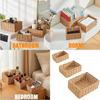 Pack of 3 Small Natural Grass Hand Crafted Storage Baskets for Organization Decorative Addition for Any Room