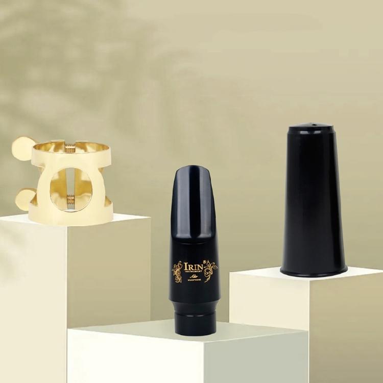 Set Bocchino per Sassofono Bocchino 4C in ABS Tappo in Bachelite Legatura Dorata Laccata