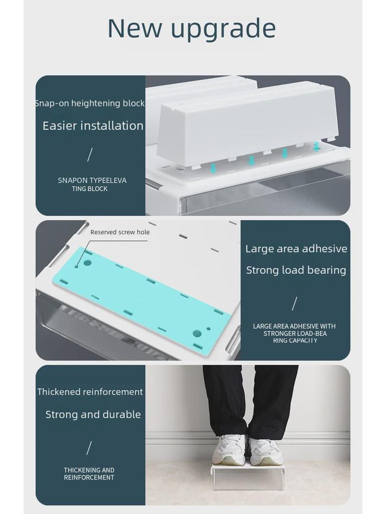 Punch-Free Under-Desk Makeup Storage Drawer