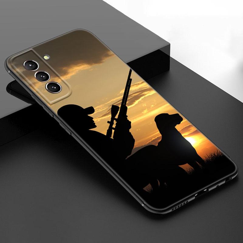 

Черный силиконовый чехол для телефона Hunting Hunter Animals для Samsung Galaxy S23 S21 S20 FE S24 S22 Ultra S10E S10 S9 S8 Plus Samsung S21 Plus