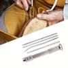 Leder-Nähahle-Set | Set aus Edelstahl-Handnähahlen für Lederhandwerk, Schuh- und Taschenreparatur, Geeignet für alle Jahreszeiten - Silbergrau