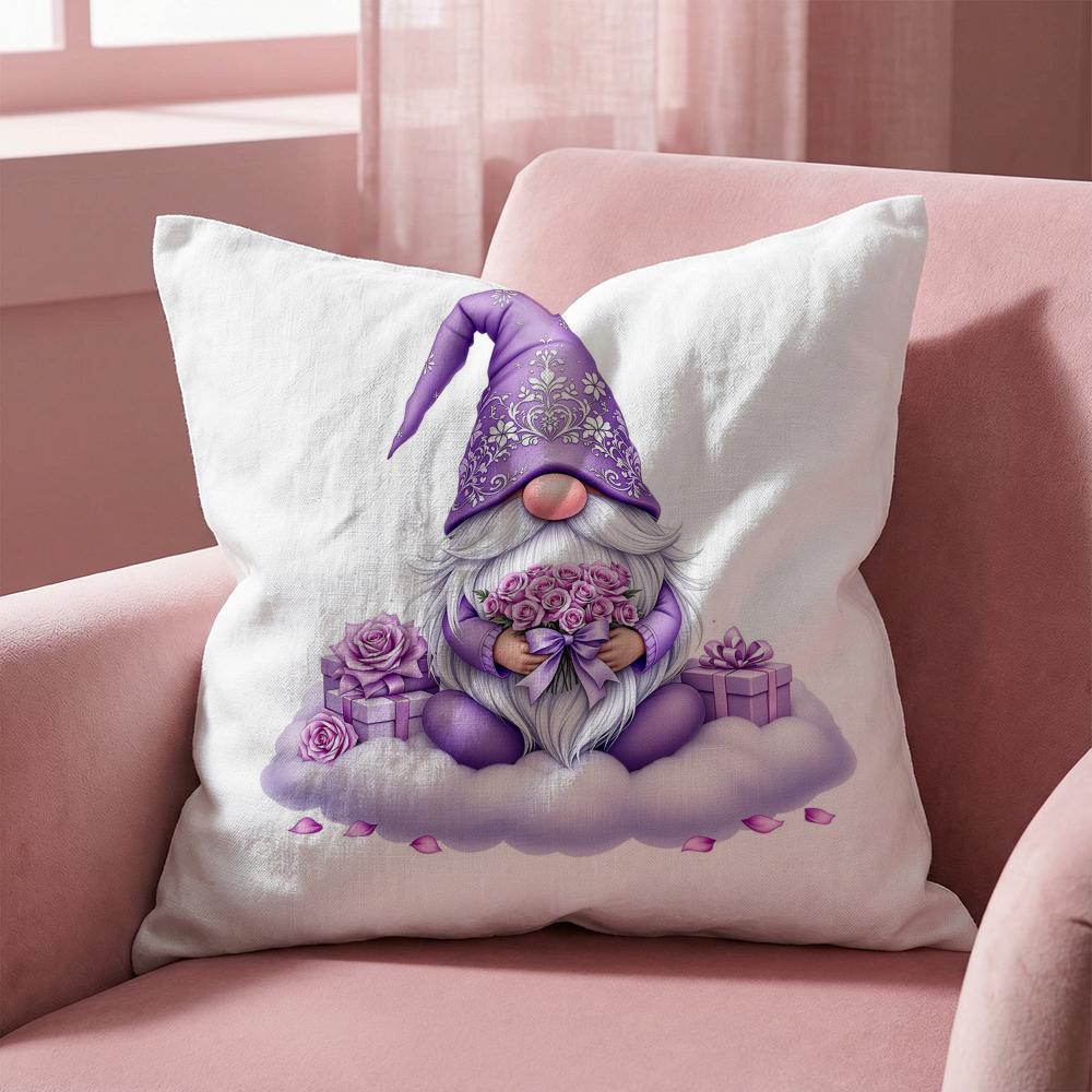 Everyday Gnomes Cushion Cover Multi-Scene Pillow Cover for Home & Car - Reversible, Soft & Durable for Daily Use