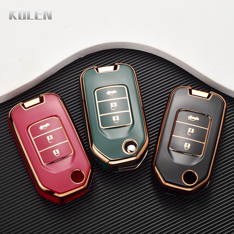 New Tpu Car Remote Key Case Cover Shell For Honda Civic Hrv Crv Xrv Cr-V Crider Odyssey Pilot Fit Accord Protector Accessories