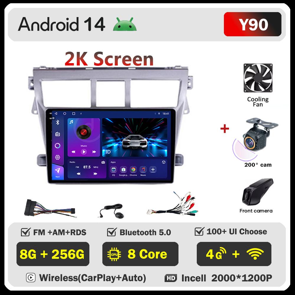 For Toyota Vios Yaris 2007 2008 -2012 Car Radio Player Car Carplay Screen Autoradio Mirror Link Car Intelligent Systems 8 Core