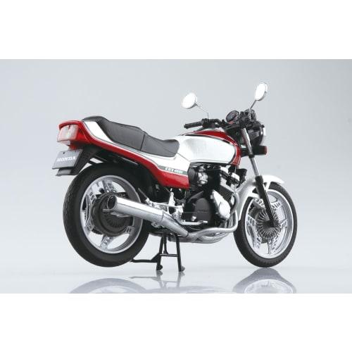 Aoshima Bunka Kyozai Skynet 1/12 Scale Complete Honda CBX400F Motorcycle in Pearl/Candy Red