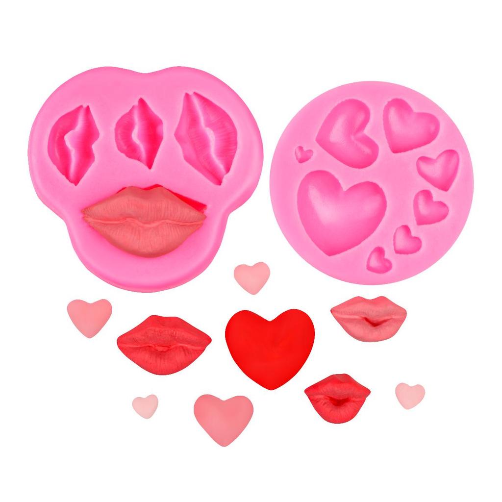 Heart-Shaped Silicone Mold for Fondant, Chocolate, Clay, Epoxy & Cake Decorations