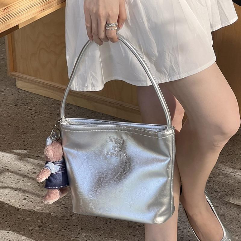 New trendy spring and summer fashion versatile casual armpit bag premium foreign style shoulder handbag PU embroidered women's bag