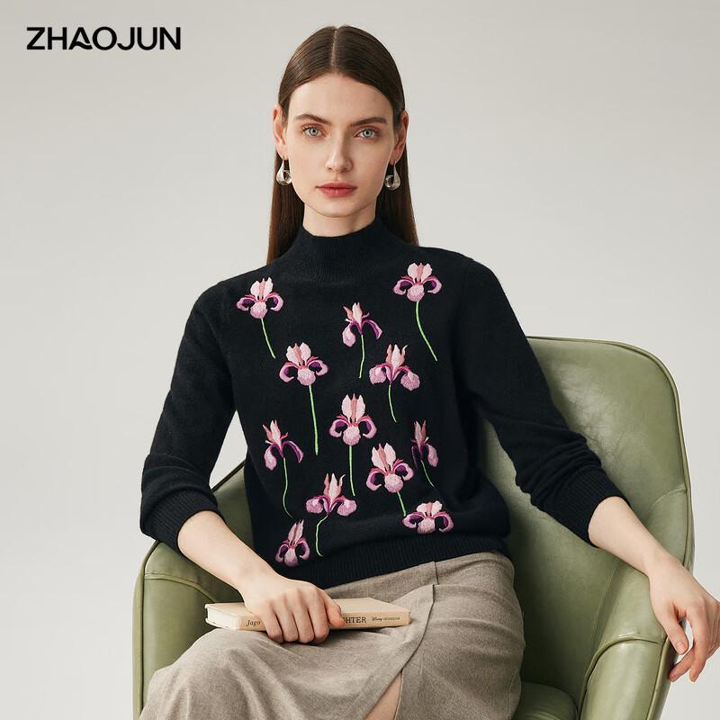 

Zhaojun Women s 100% Cashmere Mock Neck Sweater 2XL