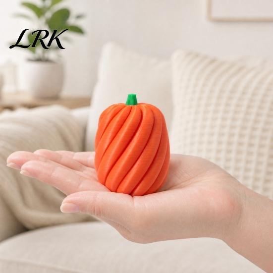 Halloween Pumpkin Decoration 3D Printed Ornament, Portable Decompression Toy, Spiral Rotation Design Toy Stress Relief Puzzle Model for Kids