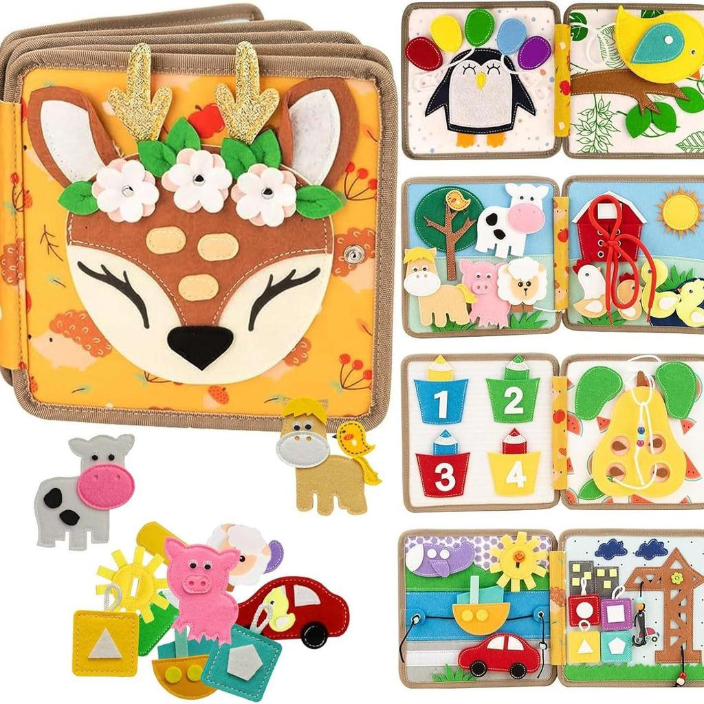 3D Montessori Quiet Book for Kids - Cartoon Felt Cloth, Early Education & Intelligence Development