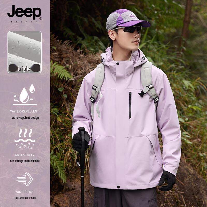 JEEP SPIRIT Unisex 3-in-1 Windproof Waterproof Outdoor Jacket