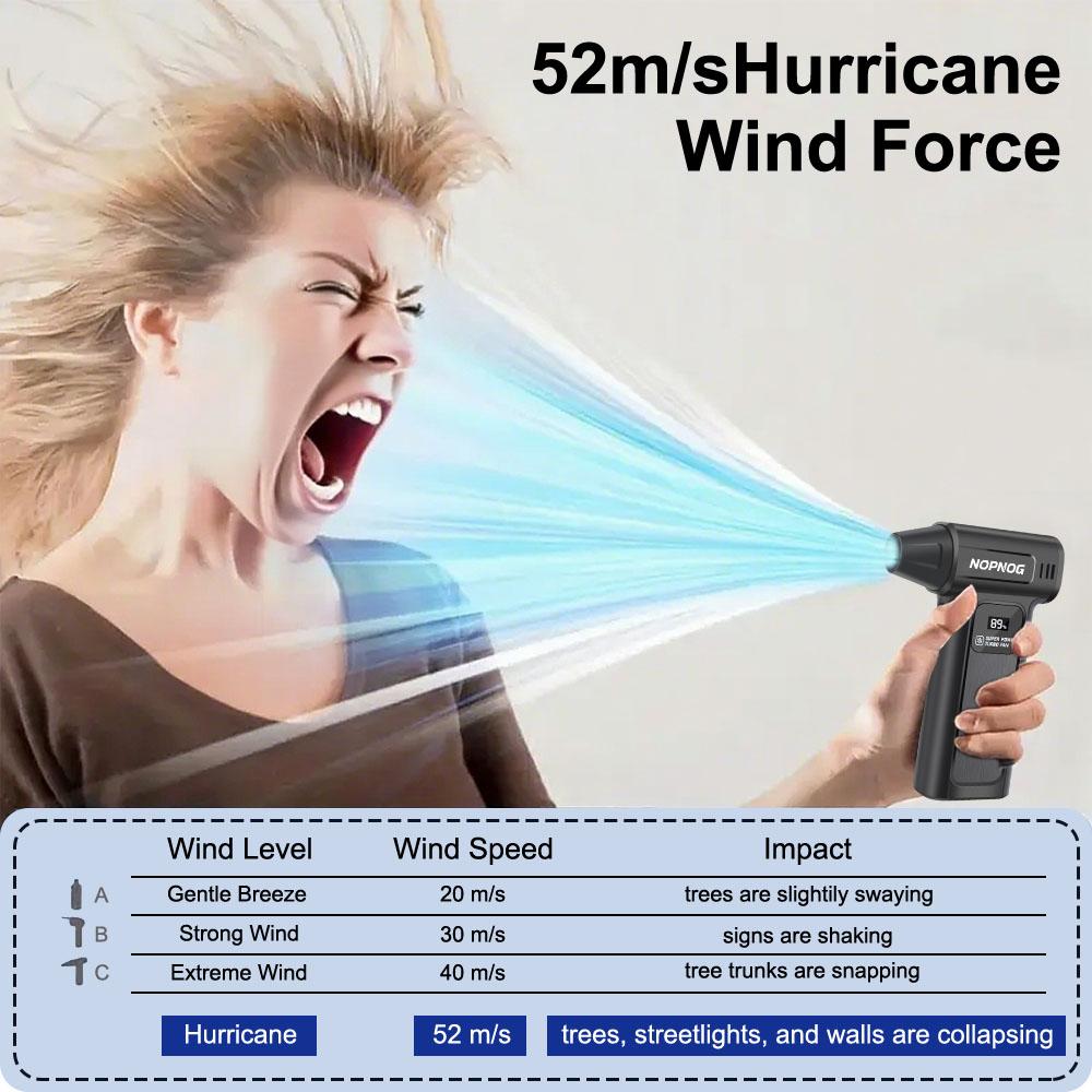 Car Accessories 2025 New Blowing Snow Violent Hair Dryer Electric Air Duster M9 Car Fan Type-C Charging Portable Turbo Jet Fan Cleaning Blower Tool