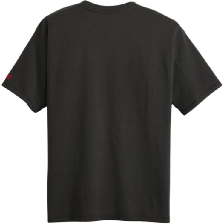 Levis Blur Collaboration Casual Comfortable Letter Round Neck Short Sleeve T-Shirt Unisex T-Shirts Black 000H0-0014