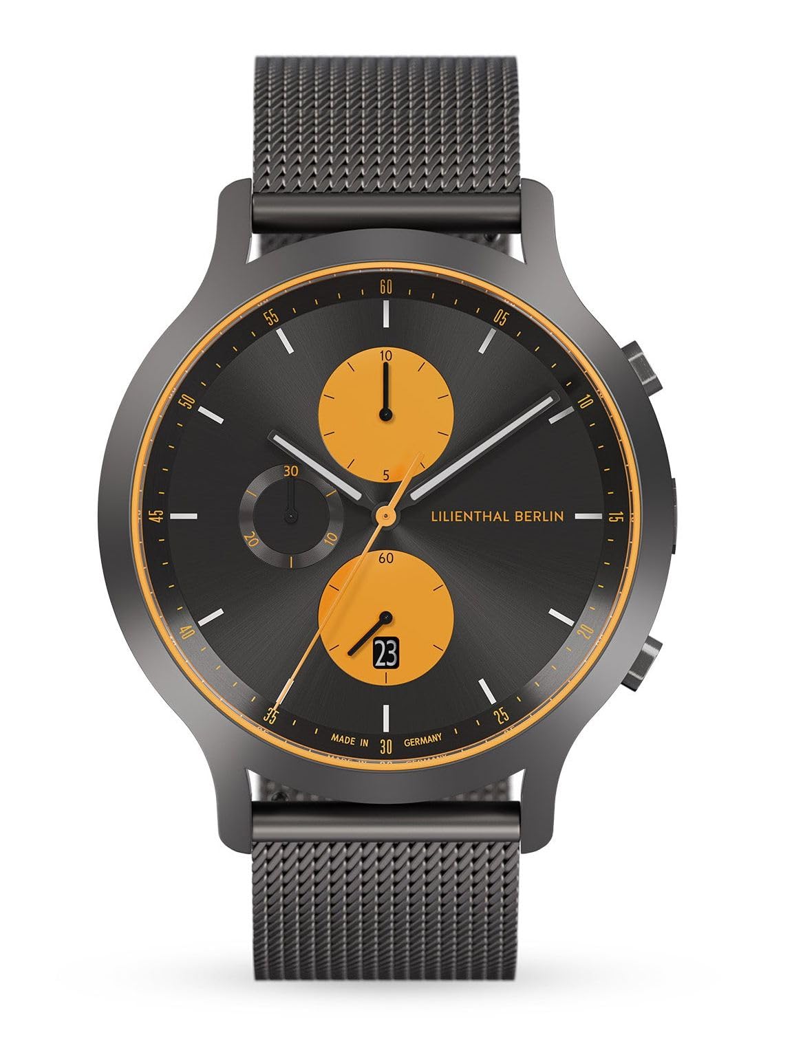 

Watch Chronograph Date Made in Germany Gray [Lillianthal Berlin] C01-115-B023F Men s чорний