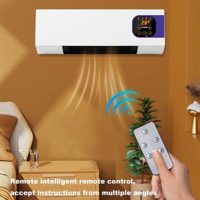 Wall-Mounted Bedroom Heater Temperature Adjustable Remote Control Silent Operation Energy-efficient Portable Heater Air Conditioner