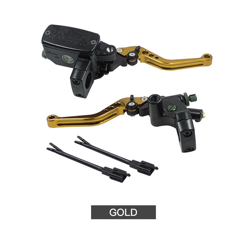 

1 25mm Universal Motorcycle Brake Clutch Master Cylinder Hydraulic Pump with Adjustable Levers For Honda SHADOW Yamaha Suzuki золотой