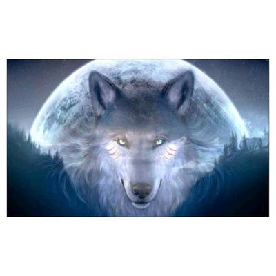 Full 5D Diy Diamond Painting Moonlight Wolf Embroidery Cross Stitch Home Decor Handmade Gift
