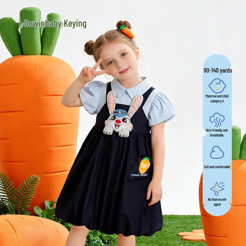 GOWINBABY Girls' Judy Rabbit Police Summer Dress