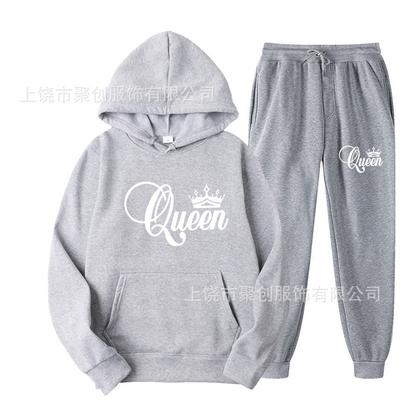 Completo Tuta con Cappuccio Felpa Jogger Uomo Donna Abbigliamento Casual Streetwear Sportivo Vestibilità Larga