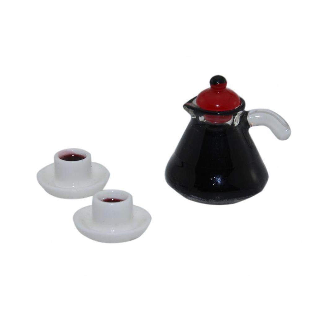 Cute Mini Coffee Pot Model Dollhouse Miniature Kids Toy Doll Home Accessories