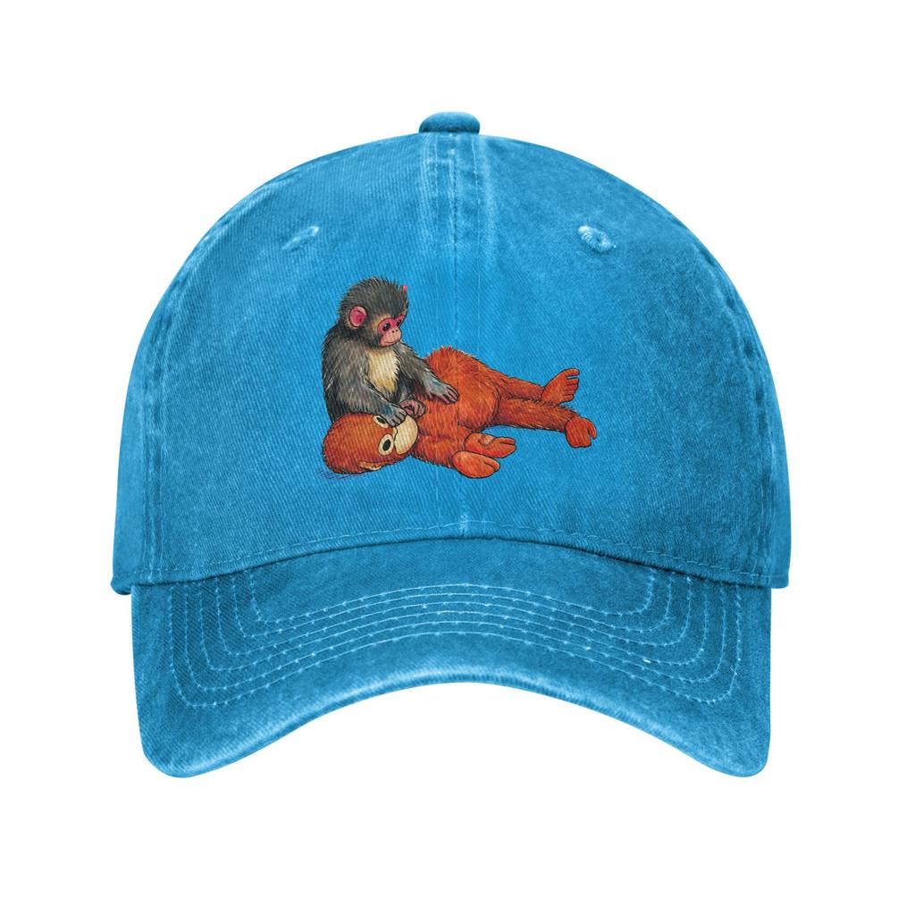 Punch Monkey Baseball Cap Sun Tennis Skate Breathable Washed Trucker Hat Men Women Classic Design Baseball Caps