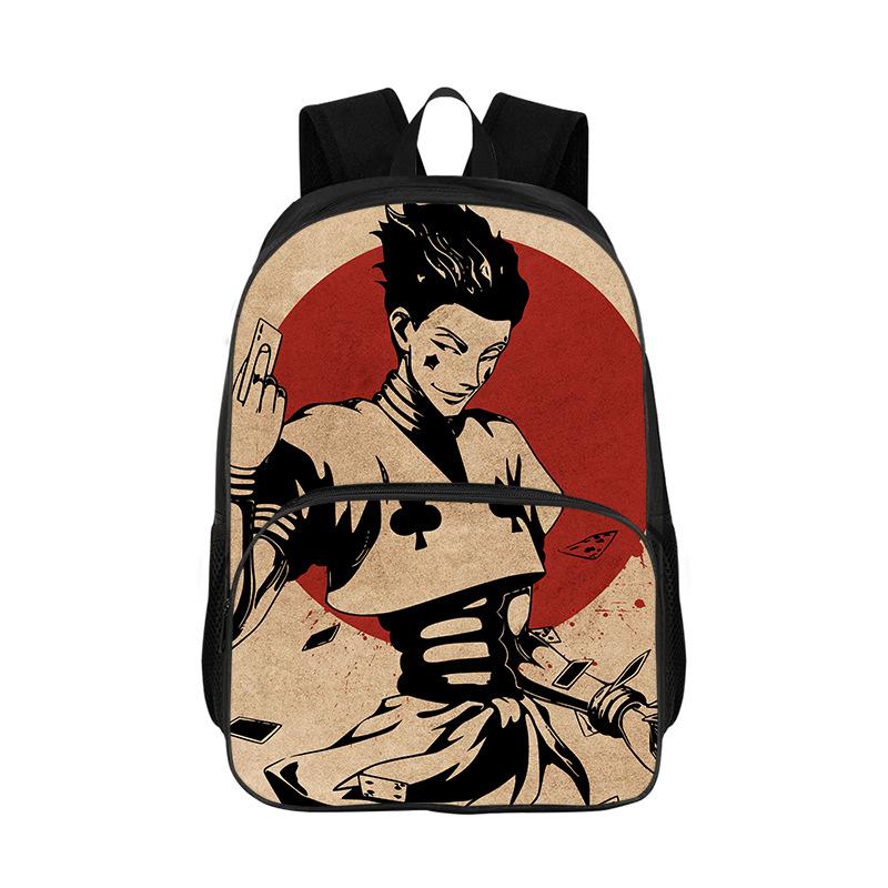 Child Backpacks Cartoon Anime Hunter X Hunter Shoulder Bag Pencil Case Pupil Large Capacity School Bags For Boys Girls Best Gift