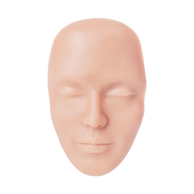 Modelo de Práctica de Silicona de Rostro Humano Simulado para Tatuaje Principiante - Herramienta de Maquillaje para Cejas, Ojos, Labios