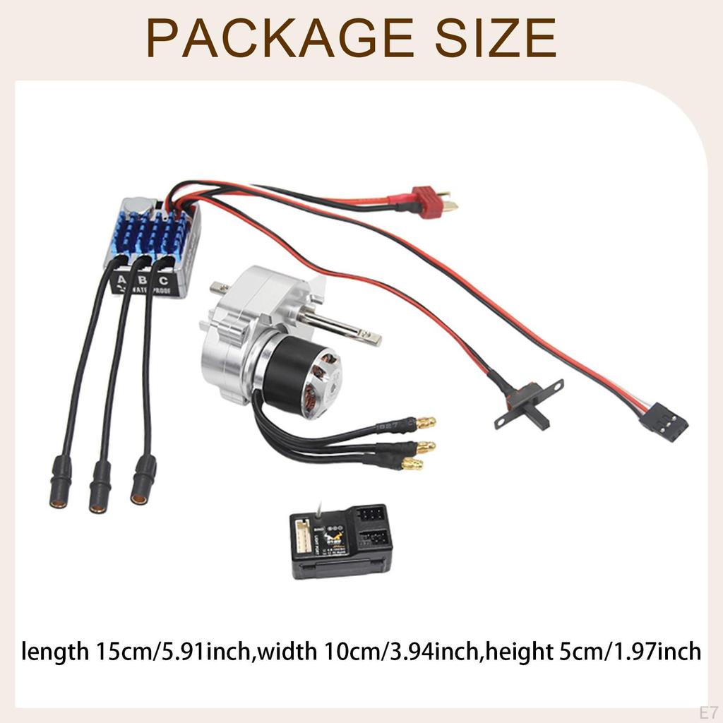 Brushless Gearbox ESC Combo for 1/12 RC Car Vehicle High Performance Receiver Included MN82