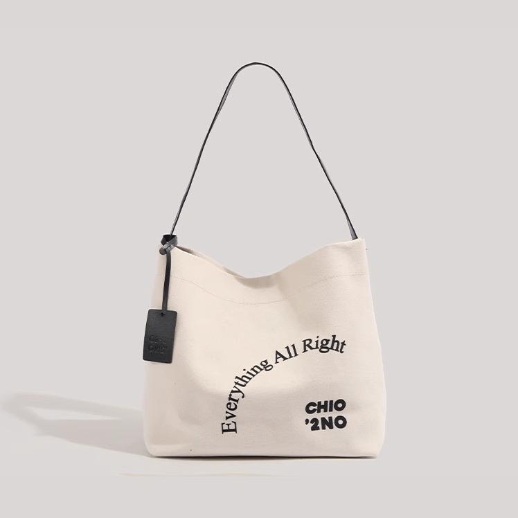 

2025 New Large Capacity Tote Bag Women Canvas Bag Casual Artistic Handbag Shoulder Bag Versatile Fashion Commuter Bag бежевий