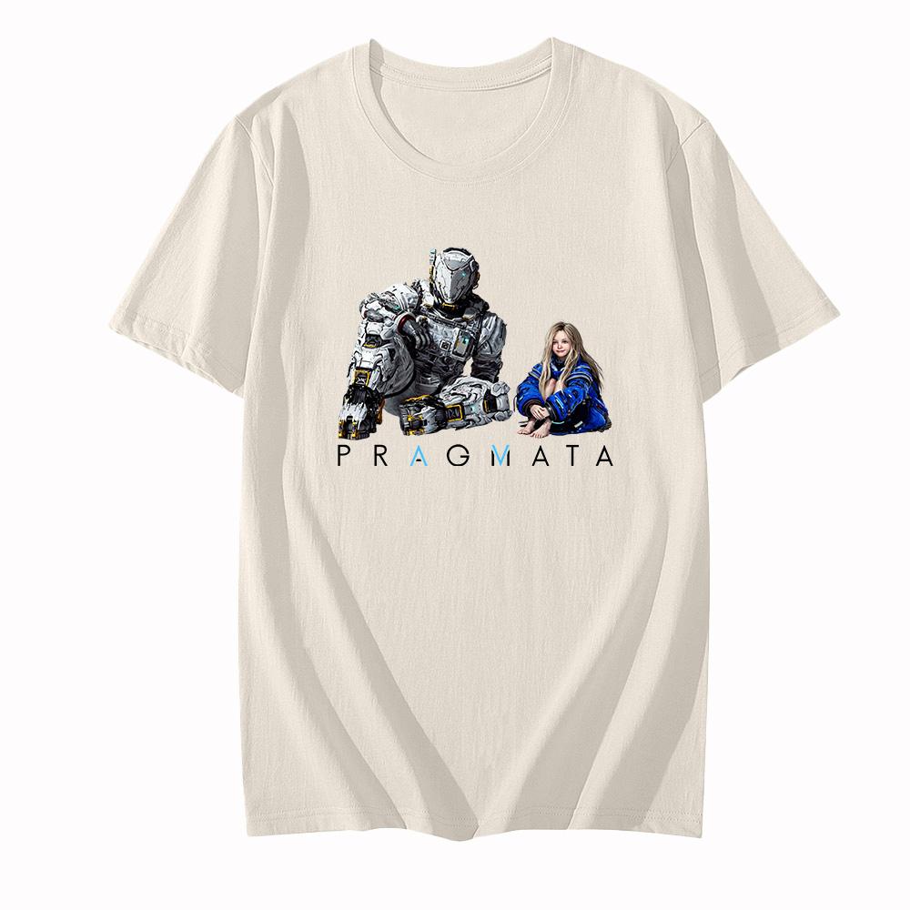 2026 Game PRAGMATA Hugh & Diana Graphic Men s T-Shirt Unisex O-Neck 100%Cotton Short Sleeve Summer Casual Fashion Clothes S