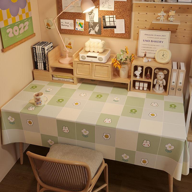 Tablecloth Fabric Waterproof And Oil-Proof Leave-In Rectangular Tablecloth Dining Table Cloth Coffee Table Pvc Student Desk Mat