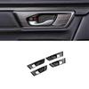 Black Wood Grain Trim 2017-2022 4pcs For Honda CR-V Inner Door Handle Bowl Frame