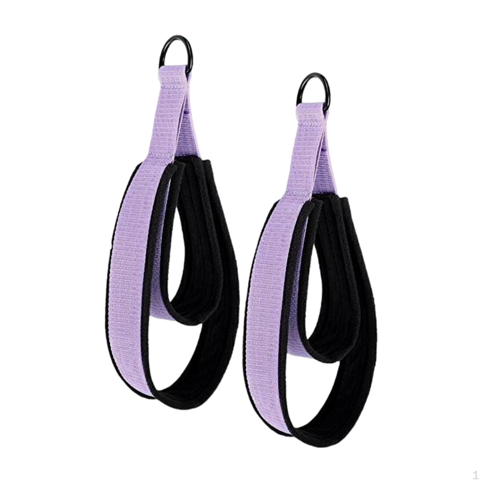 

2 шт. Пилатес Двойной Ремень Петли Йога Улучшение Гибкости Purple