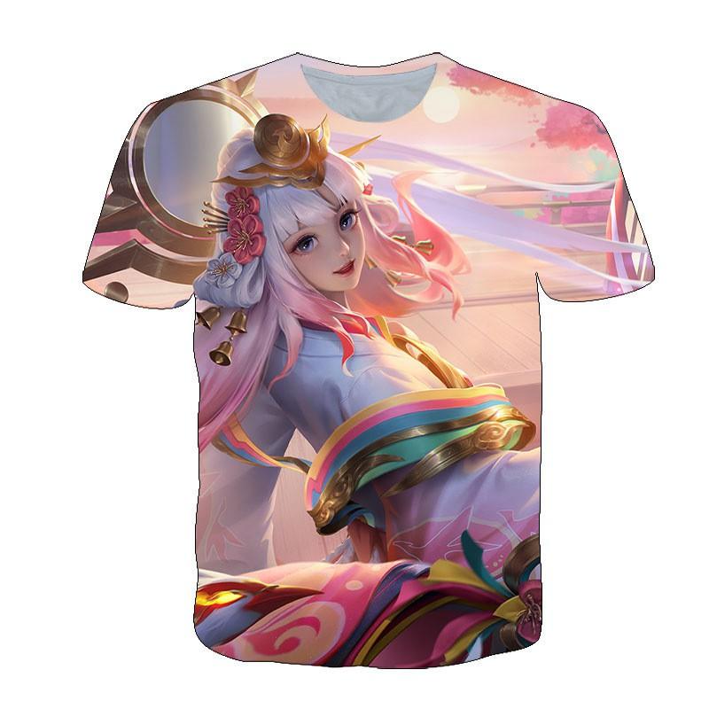 Men Women Gaming T-Shirt With 3D Digital Print Character Design Casual Short Sleeve Tee