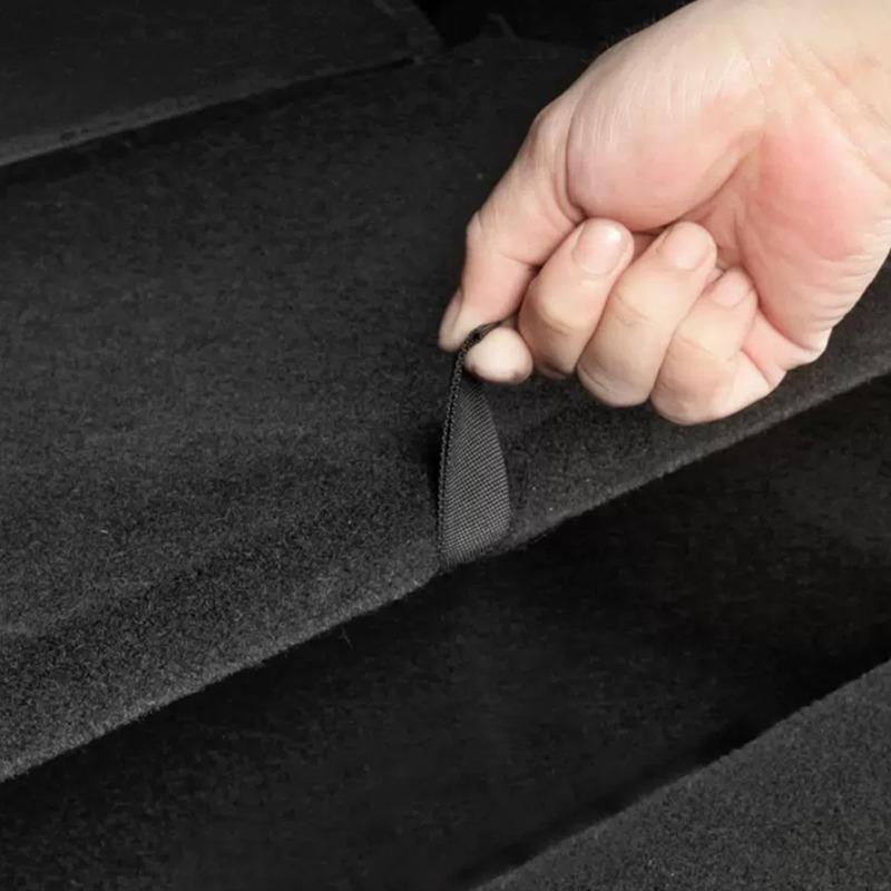 Auto Heckklappe Seil Kordelzug Haken Schlaufe Hohe Festigkeit Oxford Stoff Organizer für Tesla Model Y Innenzubehör Schwarz