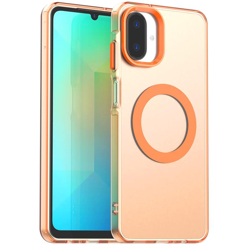 Magnetic Adsorption Wireless Charge Clear Case For Samsung Galaxy A07 Transparent Back Case For Samsung A07 Case For Samsung A07