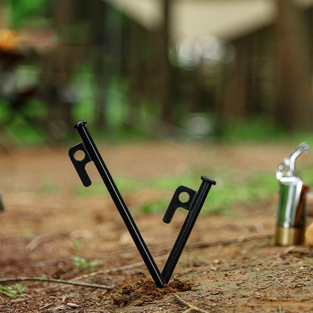 8Pcs Tent Pegs Camping Tent Spikes Heavy Duty Beach Tent Stakes 30cm with Storage Bag & Hammer for Camping Picnic