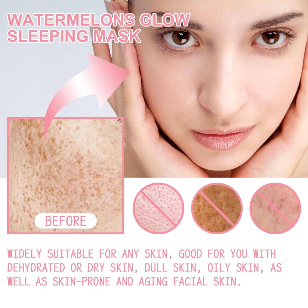 Krém na obličej s extraktem z melounu - Zklidňuje zarudnutí, Zesvětluje jizvy po akné, Hydratační a Rozjasňující