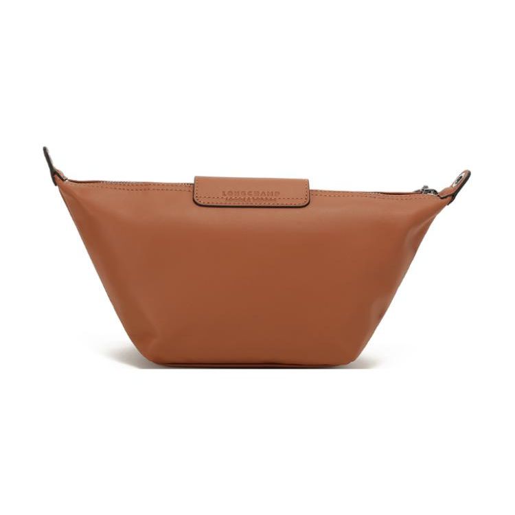 Longchamp Mini Leather Shoulder Bag With Logo Print Women Bags Cognac 10212987504