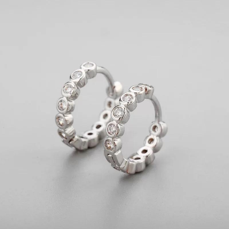 Geometrische Kleine Edelstahl-Creolen für Damen Punk Hip-Hop Ohrringe Trendschmuck