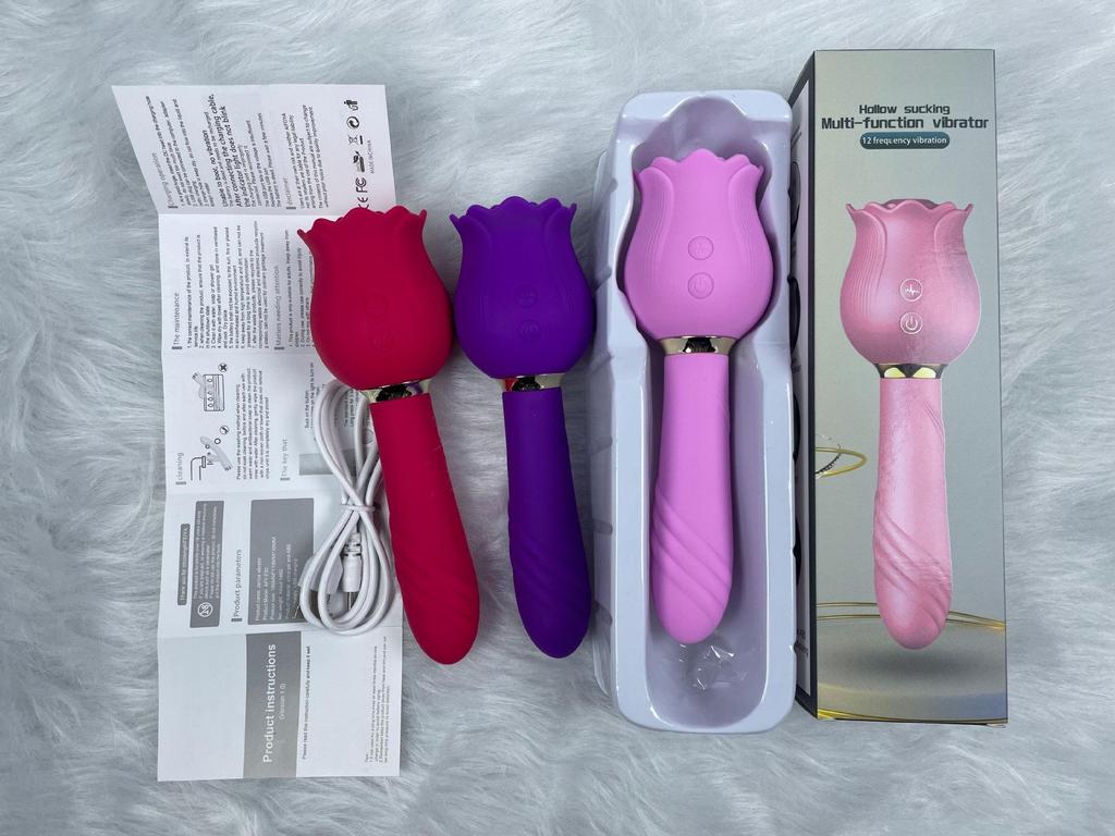 Teleskopický vibrátor First-Chen s jazykem a vibračním vajíčkem pro ženy