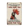 Decorative Metal Wall Sign Rooster Chicken Tin Art 20x30cm Home Kitchen Farmhouse Decor Vintage Retro Poster