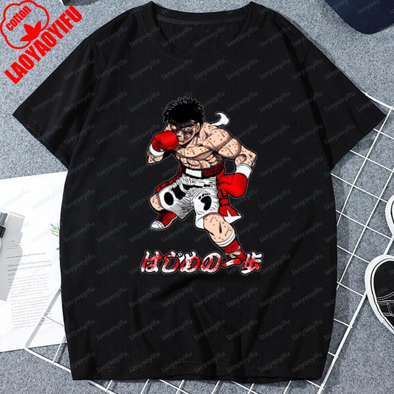 Hajime No Ippo Anime T Shirt Japanese KBG Vintage Tshirt Cartoon Unisex T Shirt Retro New TEE TSHIRT Women Fitness Trend Tops